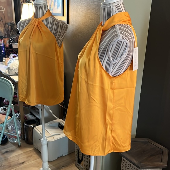 1 hour sale. JOIE, orange halter top, regal looking, large - Picture 3 of 9